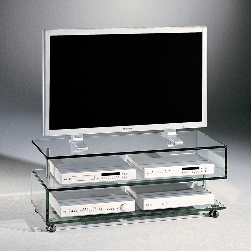Glas-Fernsehwagen JANUS von DREIECK DESIGN: JANUS X - FLOATGLAS klar
