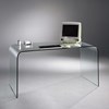 Bent glass desk UT 31 by DREIECK DESIGN - FLOATGLASS