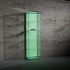 Glass cabinet SOLUS BACKLIGHT by DREIECK DESIGN: SBL IV - rgb lighting - hinged on right side