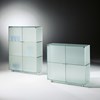 Glass cabinet SHINE by DREIECK DESIGN: Sh III + Sh II - Floatglas satinated