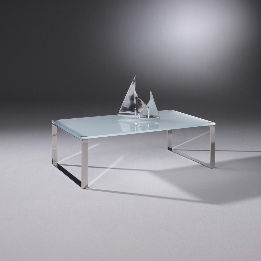 Stainless steel and glass - perfect coffee table